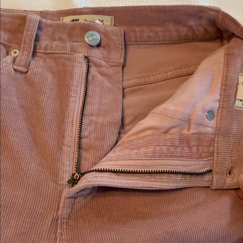 Madewell The Perfect Vintage Straight Jeans Corduroy Size 24 Sand Pink - Picture 9 of 14